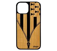 utaupia Coque pour Apple iPhone 13 Pro Max en Bois Silicone Drapeau Bretagne Breton Smartphone Football Basket Region Housse Portable Foot