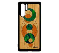 utaupia Coque pour Huawei P30 Pro en Bois Silicone marbre geometrique Jaune Telephone Mobile Artisanal Motif Granite Texture Portable Etui Bumper