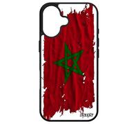 utaupia Coque pour iPhone 16 Silicone Drapeau Maroc marocain Mobile Football Aluminium Case Sport Pas Cher Can Tissu jo Foot