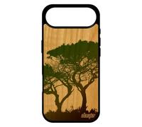 utaupia Coque pour iPhone 17 Air Bois Silicone Arbres ecolo Noir Nature Feuilles Portable Dessin Branche Paysage Marron Peinture Design Zen