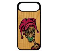 utaupia Coque pour iPhone 17 Air Bois Silicone Joker Motif Humour Comics Horreur Clown Mobile BD Cartoon Etui Dessin Housse Rose frêne de