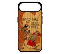 utaupia Coque pour iPhone 17 Air Bois Silicone j'peux Pas j'dois Garder Mon Chat jpeux Drole Chaton Dessin Smartphone BD Humoristique