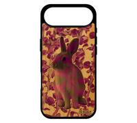 utaupia Coque pour iPhone 17 Air Bois Silicone Lapin Mignon Rigide Design Rose Antichoc lapine Animaux de paques lièvre Animal belier Noir