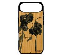 utaupia Coque pour iPhone 17 Air Bois Silicone orchidée Fleur Nature Antichoc Gris Case Smartphone Peinture Tropical Floral TPU Jolie de