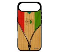 utaupia Coque pour iPhone 17 Air Bois veritable Silicone Drapeau guinee equatoriale guineen Football Foot de Protection Basket jo Noir Vrai