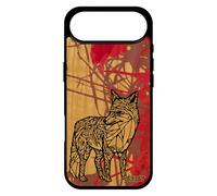 utaupia Coque pour iPhone 17 Air Bois veritable Silicone Renard Rigide azteque Garcon coloré Nature Rose Animal Antichoc Ethnique Tribal de