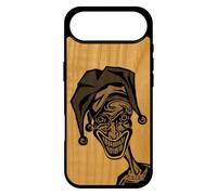 utaupia Coque pour iPhone 17 Air en Bois Naturel Silicone Joker Antichoc Clown Comics Design Telephone Super Heros de Protection Humour 4G