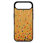 utaupia Coque pour iPhone 17 Air en Bois Silicone confettis Pois Orange Telephone Romantique Etui Portable Design Dessin Effet Motif Fond
