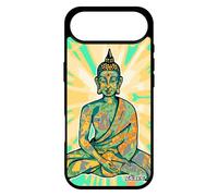 utaupia Coque pour iPhone 17 Air en Silicone Bouddha de Protection Assis Inde Housse Zen Illustration Bouddhisme personnalisé Vert Tibet