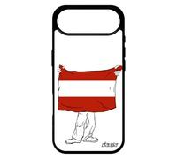 utaupia Coque pour iPhone 17 Air en Silicone Drapeau Autriche autrichien Coupe du Monde Foot Noir 4G Portable Euro jo Made in France