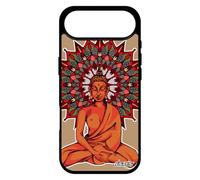 utaupia Coque pour iPhone 17 Air Silicone Bouddha alu Marron thailande Telephone Rosace Motif Cadeau de Noel Bouddhisme Yoga Rigide Mandala