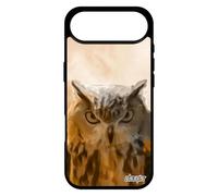 utaupia Coque pour iPhone 17 Air Silicone Hibou Oiseau Rigide de Protection Animal Souple Case Nuage Solide Orange Ciel Made in France