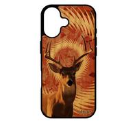 utaupia Coque pour iPhone 17 Bois Silicone cerf Cover Brame biche Animaux Mandala Faon Orange Design Antichoc Animal Foret gibier Housse de