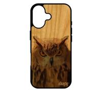 utaupia Coque pour iPhone 17 Bois Silicone Hibou Chouette Antichoc Originale Marron Etui Oiseau Animal Design Bumper 4G Animaux Jolie