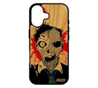 utaupia Coque pour iPhone 17 Bois Silicone Zombie Squelette Tache de Sang Bleu Housse 4G Bumper Antichoc Telephone Fin du Monde Homme