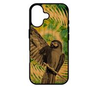 utaupia Coque pour iPhone 17 en Bois et Silicone Perroquet Caoutchouc Oiseau Animal Perruche Case Design Animaux Nature Telephone Tropical
