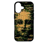 utaupia Coque pour iPhone 17 en Bois et Silicone Portrait Smartphone Vert Camouflage Militaire armée Artistique Art Bumper Femme Telephone