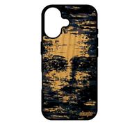 utaupia Coque pour iPhone 17 en Bois Silicone Portrait Visage Etui Bleu de Protection Peinture Homme Artistique Art Unique Creation Mobile