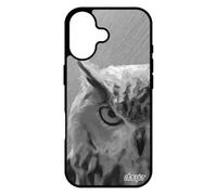 utaupia Coque pour iPhone 17 en Silicone Hibou de Protection Telephone Animal Effet Antichoc Mobile Design Chouette Gris Texture Oiseau
