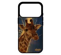 utaupia Coque pour iPhone 17 Pro Bois Silicone Girafe Afrique Tache Foudre de Protection Animal Design Portable Motif Orage Animaux Rigide