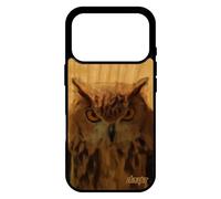 utaupia Coque pour iPhone 17 Pro Bois Silicone Hibou Animaux Originale Cover Animal Chouette Marron Jolie personnalisé de Protection Oiseau