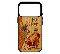 utaupia Coque pour iPhone 17 Pro Bois Silicone Humour no Drama Lama Texte Animaux Drole 4G Marron Noir Motif Humoristique dramallama BD de