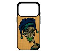 utaupia Coque pour iPhone 17 Pro Bois Silicone Joker de Protection Horreur Motif TPU BD Humour Clown Cartoon Bleu Comics Drole Dessin Etui