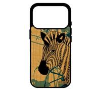utaupia Coque pour iPhone 17 Pro en Bois Naturel Silicone Zebre Femme Tribal Noir et Blanc Ethnique Animal Telephone Rayure Graphique