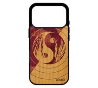 utaupia Coque pour iPhone 17 Pro en Bois Silicone Yin et Yang personnalisé Bulle Bien & Mal Dessin Caoutchouc de Luxe Pastel Asie Ying