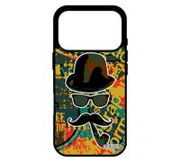 utaupia Coque pour iPhone 17 Pro en Silicone Homme Moustache Vintage Vert Telephone Motif 4G Monsieur Pipe Peinture Case Charlie Noir