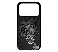 utaupia Coque pour iPhone 17 Pro en Silicone Joker Comics Clown Drole Telephone Horreur Smartphone Dessin Humour Etui Gris Motif BD