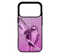 utaupia Coque pour iPhone 17 Pro en Silicone Perroquet Tropical Animal 4G Effet Oiseau Noir Animaux de Protection Design Perruche Rose
