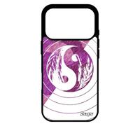 utaupia Coque pour iPhone 17 Pro en Silicone Yin et Yang Bien & Mal Rond Noir Rose Dessin Zen de Luxe Couleur Asie Design Pastel Telephone