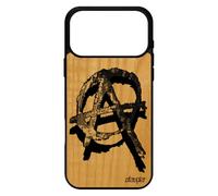 utaupia Coque pour iPhone 17 Pro Max Bois Silicone Anarchie Tague Hardrock Punk Graff Portable ni Dieu ni Maitre Revolution Street Art