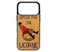 utaupia Coque pour iPhone 17 Pro Max Bois Silicone j'peux Pas J'Ai Licorne Comique Humour Orange Antichoc Cheval Telephone Housse Mobile de