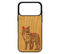 utaupia Coque pour iPhone 17 Pro Max Bois Silicone Renard Multicolore Unique Animal Rouge Noir Pastel Petit Mobile Dessin Tribal Antichoc