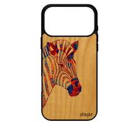 utaupia Coque pour iPhone 17 Pro Max Bois Silicone Zebre Multicolore Noir et Blanc Tribal Telephone Smartphone de Protection Housse Unique