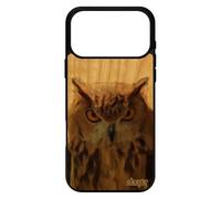 utaupia Coque pour iPhone 17 Pro Max en Bois Silicone Hibou Jolie Oiseau 512 Go Etui Animal Bumper Design Portable Originale Animaux Marron