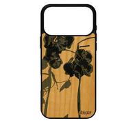 utaupia Coque pour iPhone 17 Pro Max en Bois Silicone orchidée Fleur Housse Original Gris Cadeau Fete des Meres Floral de Protection Nature