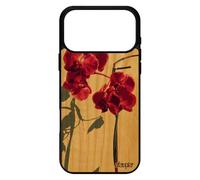 utaupia Coque pour iPhone 17 Pro Max en Bois Silicone orchidée Fleur Smartphone Rose Peinture de Protection frêne Fantaisie Exotique Unique