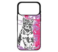 utaupia Coque pour iPhone 17 Pro Max en Silicone Chat Rose azteque Tribal Graphique Petit Ethnique Dessin Smartphone Telephone Fleur Chaton