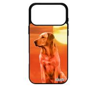 utaupia Coque pour iPhone 17 Pro Max en Silicone Chien personnalisé Design Antichoc Animaux Noir Ciel Labrador couché de Soleil Chiot