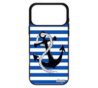 utaupia Coque pour iPhone 17 Pro Max Silicone Ancre Etui Bleu Ligne Corde Housse 4G Gel Chaine marinière Fantaisie Design Marine nœud rayé
