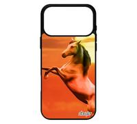utaupia Coque pour iPhone 17 Pro Max Silicone Cheval Ciel Animal Poney 4G Poulain Orange Design Telephone couché de Soleil Etui Case Unique