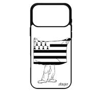 utaupia Coque pour iPhone 17 Pro Max Silicone Drapeau Bretagne Breton Portable Foot Football Metal Basket Housse Gwenn ha du Solide de