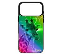 utaupia Coque pour iPhone 17 Pro Max Silicone Girafe Tache Eclair Multicolore Case Dessin Animaux Arc en Ciel Animal 4G Portable Metal