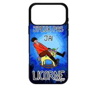 utaupia Coque pour iPhone 17 Pro Max Silicone j'peux Pas J'Ai Licorne Humour BD 4G Drole Humoristique Cheval Comique Aluminium Noir Bleu de