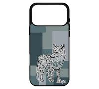 utaupia Coque pour iPhone 17 Pro Max Silicone Renard Cube Housse Telephone roublard carré Dessin Ethnique Gris Animal Case Made in France