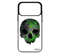utaupia Coque pour iPhone 17 Pro Max Silicone Tete de Mort Etui Techno Design Squelette Horreur Urbain Caoutchouc personnalisé os Noir