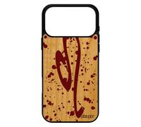 utaupia Coque pour iPhone 17 Pro Max Vrai Bois Silicone Signe du Zodiaque Lion Tache d'encre Horoscope 4G de Protection Antichoc Rouge
